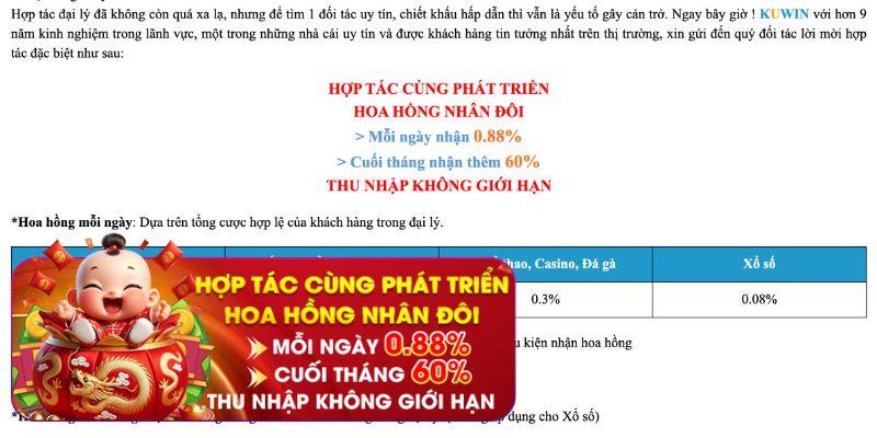 Khuyến mãi Kuwin hợp tác làm giàu