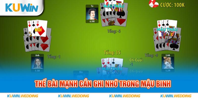 Các thế bài mạnh cần ghi nhớ trong Mậu Binh 